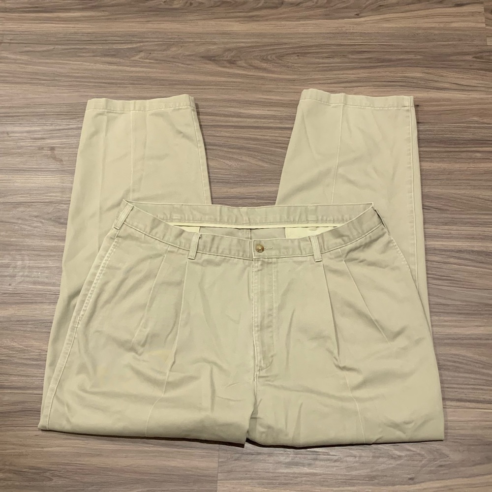 Flyers men pants relaxed waist 40 tan